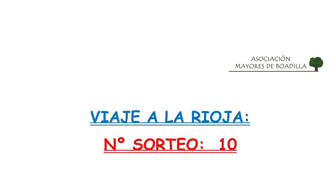 SORTEO VIAJE A LA RIOJA